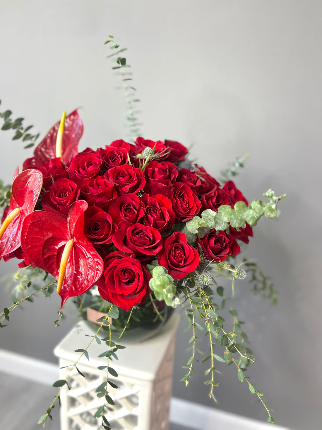 Anthurium &amp; Red Rose Romance
