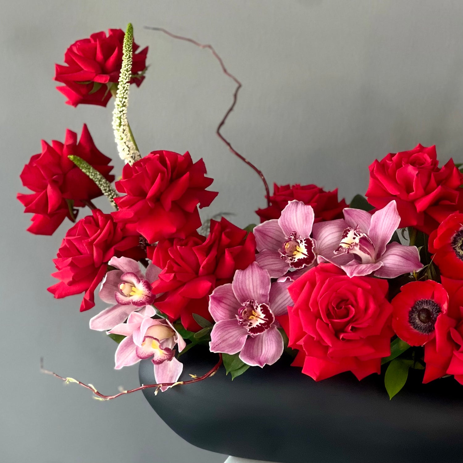 Elegant Noir Romance Flower Arrangement